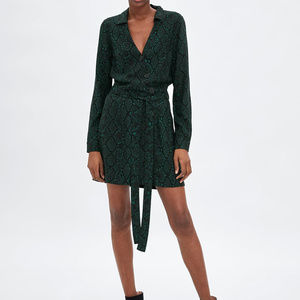 Zara  TRF ANIMAL PRINT DRESS Size S